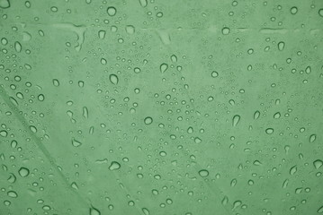 water drops on a tent, close up