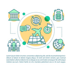 Discover world article page vector template