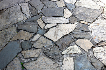Ancient stone road texture and background