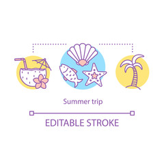 Summer trip concept icon