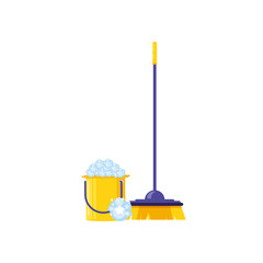 Isolated cleaning brush and bucket design