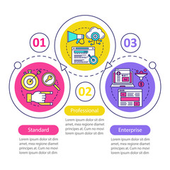 CRM subscription vector infographic template