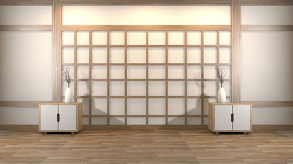 Fototapeta premium Empty zen room and decoration japanses - zen style,minimal designs