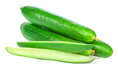 Cucumber isolated on white background