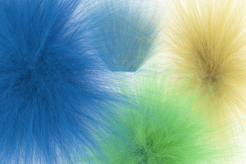 Closeup artistic look abstract of fur, for design background, 3D rendering & illustration.