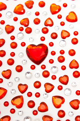 Set of heart symbol, parts for jewelry and hairpins - for crafts