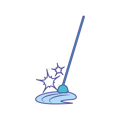 Isolated cleaning mop design icon vector ilustration