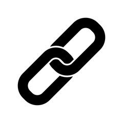 Link single icon. Chain link symbol. Chain vector. Hyperlink chain symbol.
