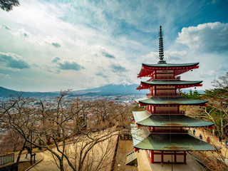 Chureito pagoda in Askura Sengen Shrine ,