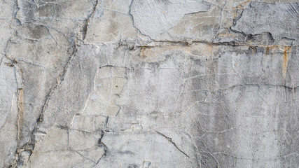 Texture of old gray concrete wall as a grungy background