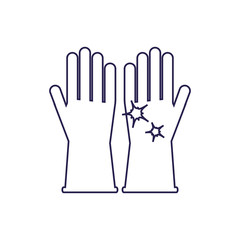 Isolated cleaning gloves design icon vector ilustration