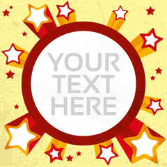 Circular copy space as circus style background.