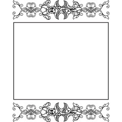 Vector illustration design flower frame for ornate of invitation card