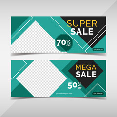 Sale banner collection. Banner template for fashion sale, business promotion, social media post, etc. Vol.30