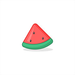 cute and simple watermelon logo icon vector
