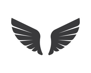 Obraz premium wing logo symbol icon vector illustration
