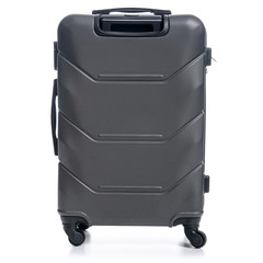 Black travel suitcase on white background isolatio