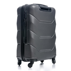 Black travel suitcase on white background isolatio
