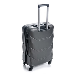 Black travel suitcase on white background isolatio