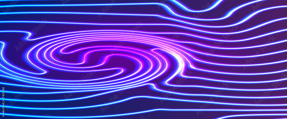 Aufkleber neon lines background with glowing 80s new retro vaporwave or synthwave style