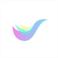 colorful abstract bird logo design
