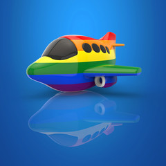 Plane and transport concept - 3D Illustration