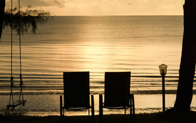 Beautiful sunrise at Bangsaphan Thailand