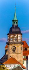 Backnanger Stadtturm vom Aspacher Kreisel