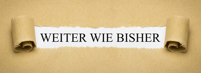 Weiter wie bisher