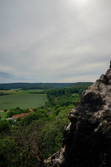 Tal, Stein, Berg, Harz, Hintergrund, Natur, Hoch 