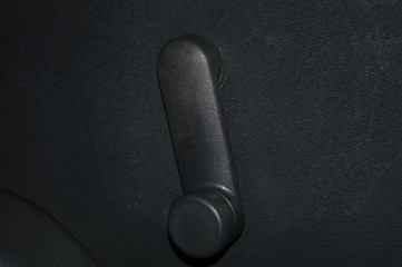manual crank to open car window, in black