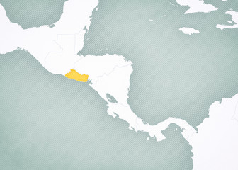 Map of Central America - El Salvador
