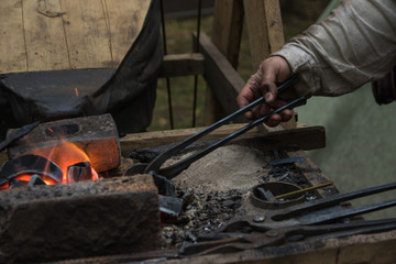 Forge, blacksmith's work, hot metal