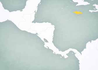 Map of Central America - Jamaica