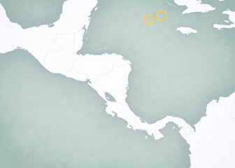 Map of Central America - Cayman Islands
