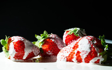 Strawberries with cream
