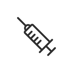 Syringe icon template black color editable. Injection symbol Flat vector sign isolated on white background. Simple vector illustration for graphic and web design.