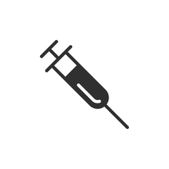 Syringe icon template black color editable. Injection symbol Flat vector sign isolated on white background. Simple vector illustration for graphic and web design.