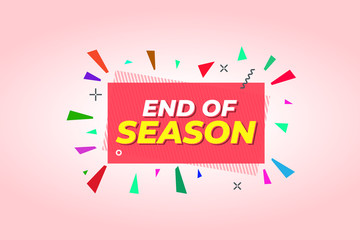 End of season banner sale pink red for the design of a logo, flyer or presentation