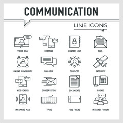 COMMUNICATION LINE ICONS