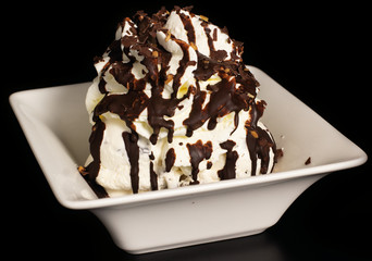 Stracciatella Eis Eisbecher