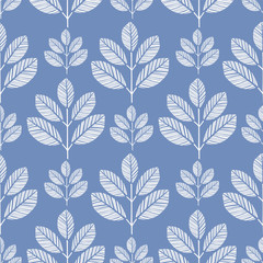 Leaves Pattern. Endless Background. Seamless