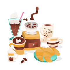 Cartoon Cute Coffee Cafe Collection