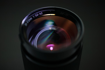 Fototapeta na wymiar closeup of a lens
