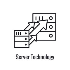Website Data Transfer Icon with arrow imagery of transfer