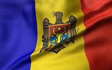 3D Illustration of Moldova Flag