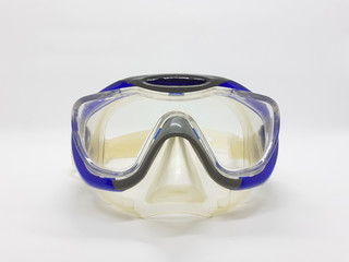 Blue Snorkel for Swimming and Diving Water Sports in White Isolated Background