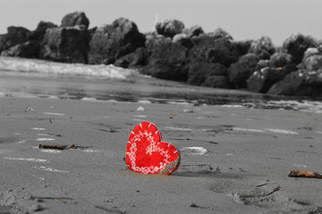 My heart remained on the autumn beach