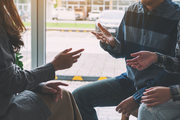 People sitting and talking together