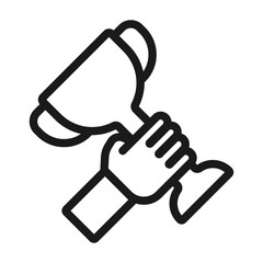 success - minimal line web icon. simple vector illustration. concept for infographic, website or app.